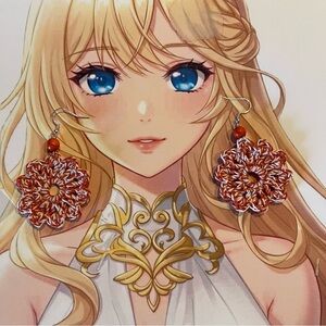 Handmade elegant Floral Crochet Earrings